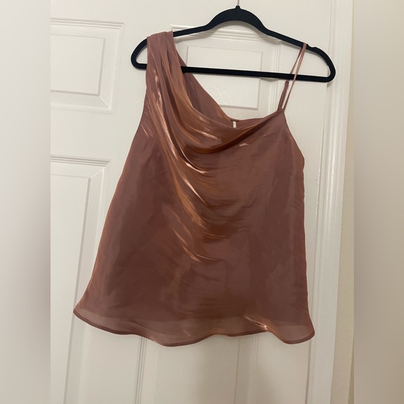 Free People Shimmy Shimmy Top Pink One Shoulder - Picture 5 of 16